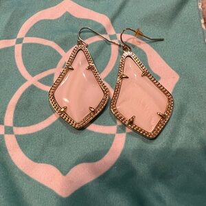 Kendra Scott Alex Drop Earrings in White Stone Iridescent